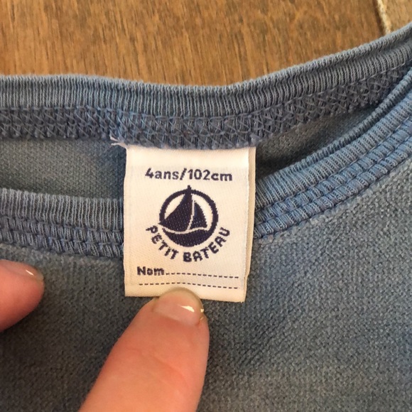 Petit Bateau Matching Pants and Shirt - Size 4 Years - Picture 3 of 5